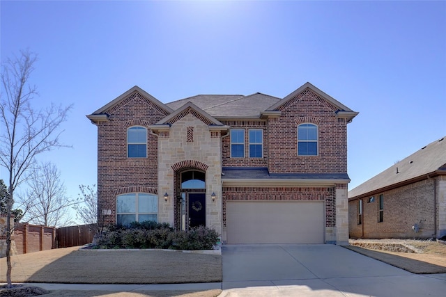 front of property featuring a garage