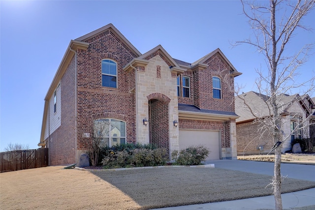 view of property with a garage