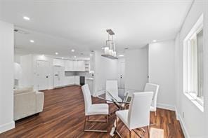 dining room featuring dark hardwood / wood-style floors