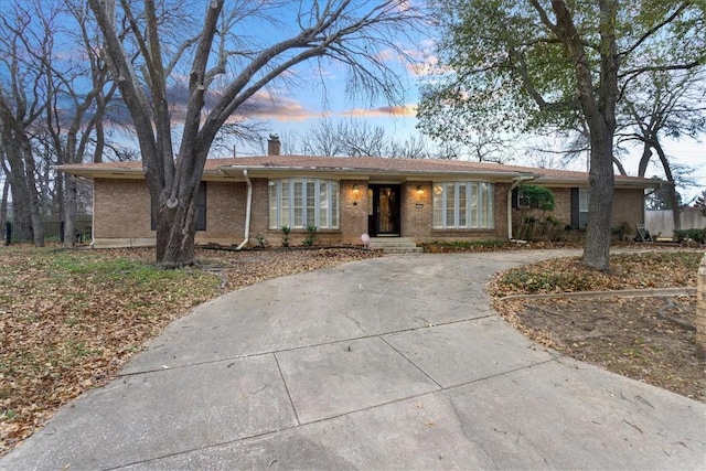 view of ranch-style home