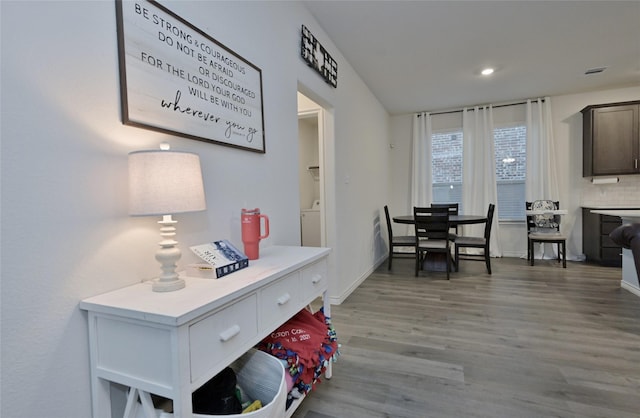 interior space featuring hardwood / wood-style flooring