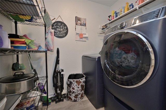 view of clothes washing area