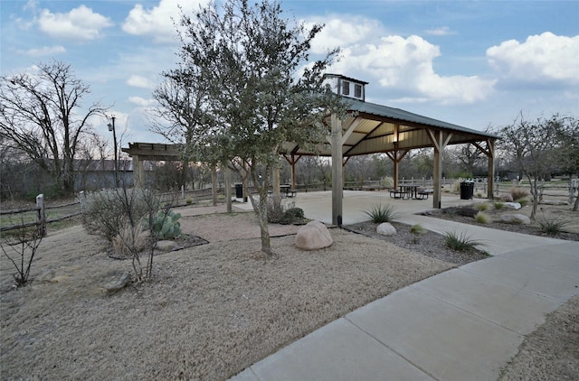 view of property's community featuring a gazebo