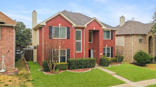 front of property featuring a front lawn