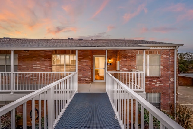 exterior space with covered porch