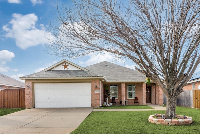 3956 Silver Springs Dr, Fort Worth, TX 76123 - single story home featuring driveway, a garage, brick siding, and roof with shingles