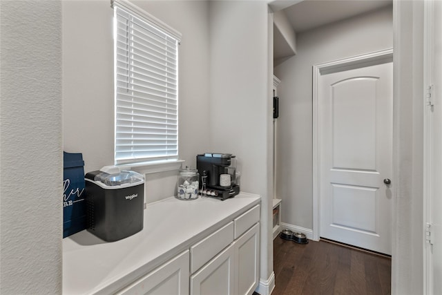 interior space featuring dark hardwood / wood-style floors