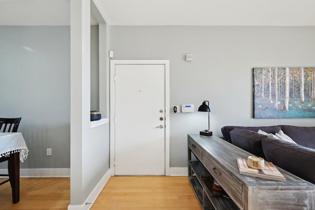 entryway featuring light hardwood / wood-style floors