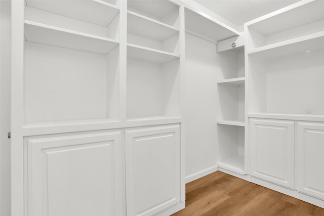 spacious closet featuring wood finished floors