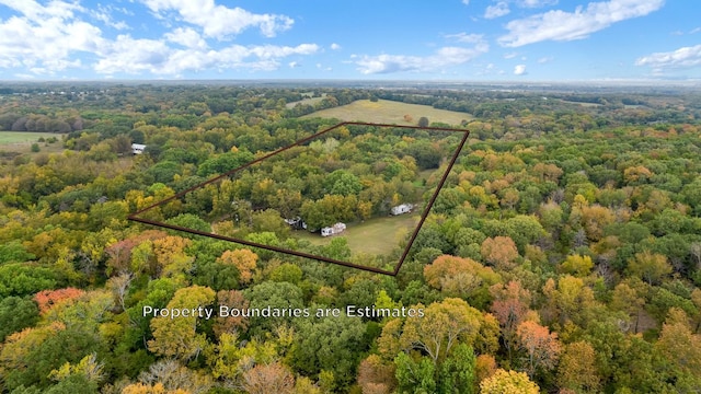 aerial view with a view of trees