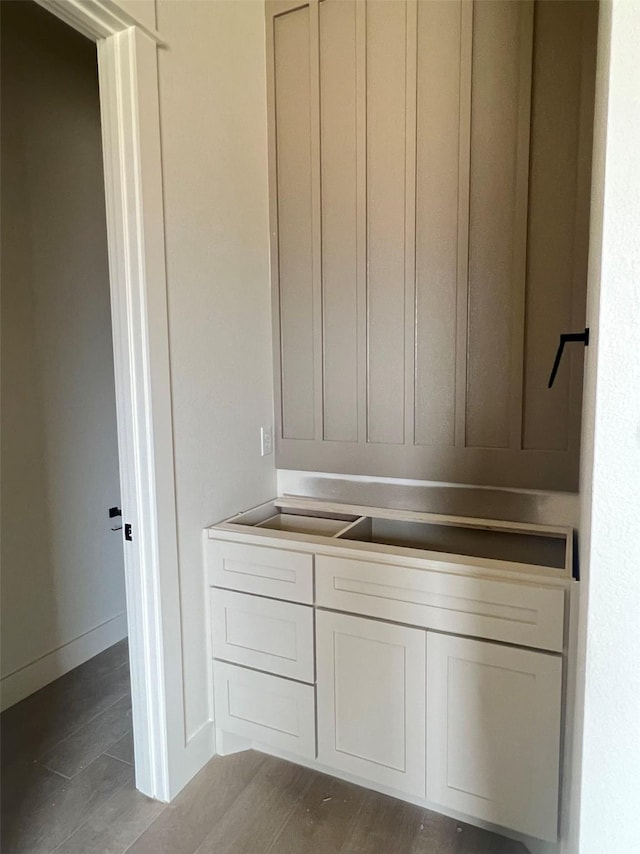 bathroom featuring hardwood / wood-style flooring