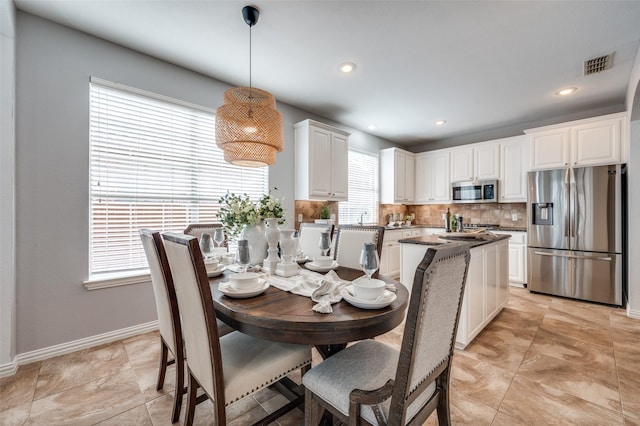 view of dining space