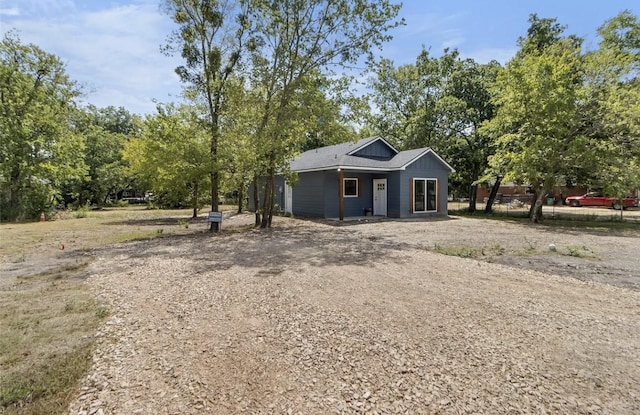 view of single story home