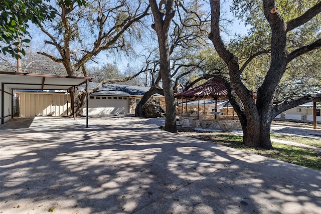 view of front of home featuring a gazebo