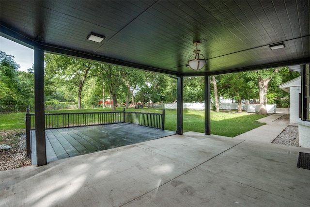 view of patio / terrace with a wooden deck