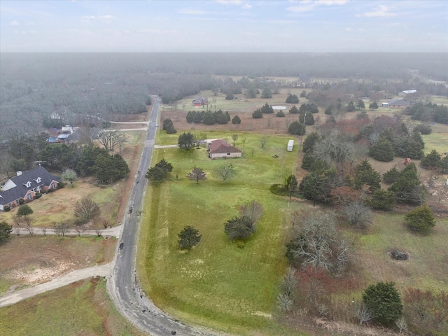 drone / aerial view featuring a rural view