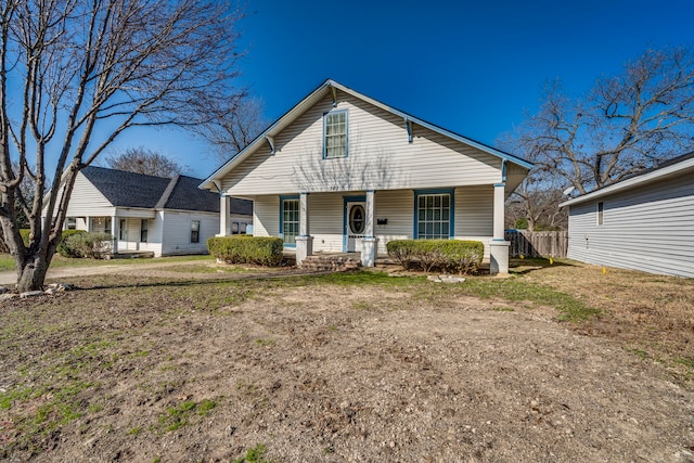 bungalow-style home featuring a porch