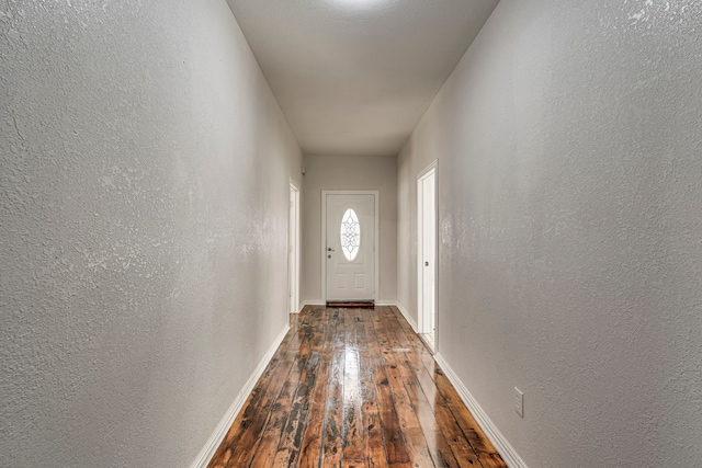 entryway featuring dark hardwood / wood-style floors