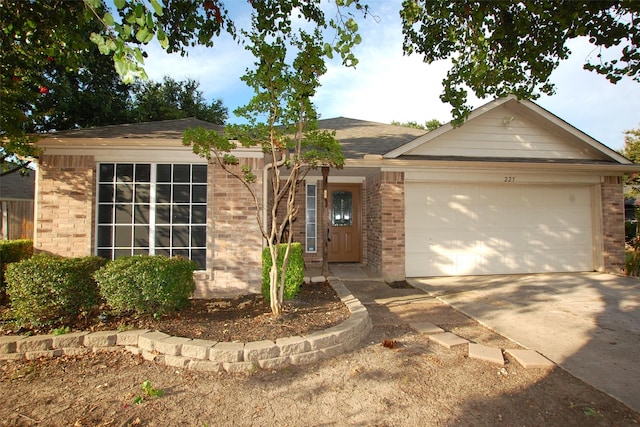 ranch-style home with a garage