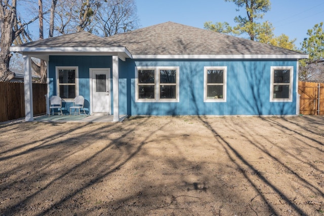 back of house with a patio area