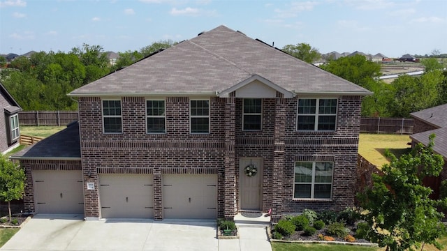 view of front facade featuring a garage