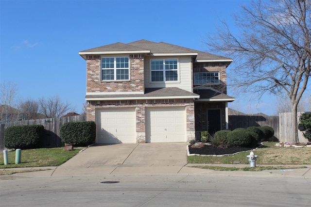 front facade featuring a garage