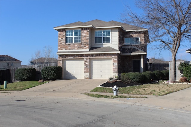 front of property featuring a garage