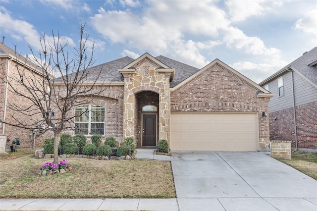 view of property with a garage