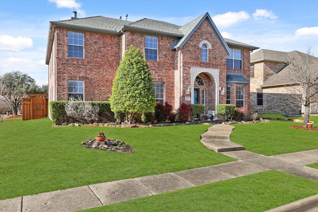 view of front of house with a front yard