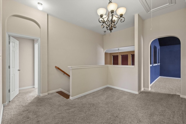 corridor featuring carpet floors