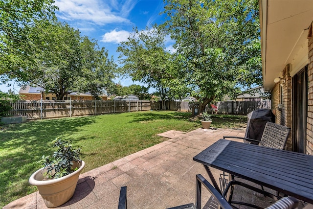 view of yard featuring a patio