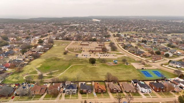 bird's eye view with a residential view