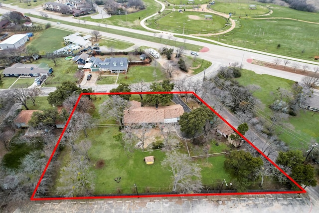 728 Del Dr, Denton, TX 76207 - view of property location featuring property boundaries highlighted