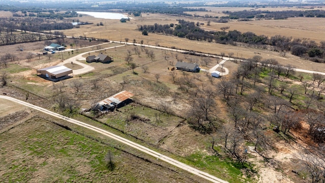 aerial view featuring a rural view