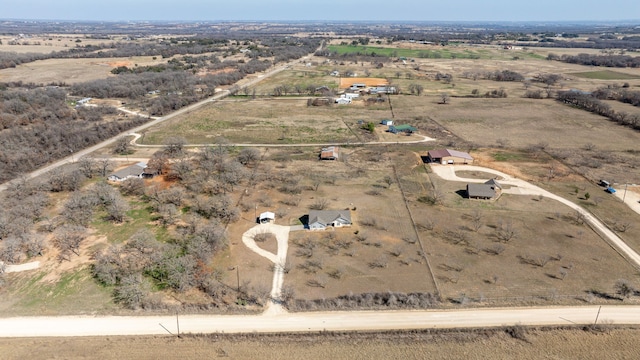 drone / aerial view featuring a rural view