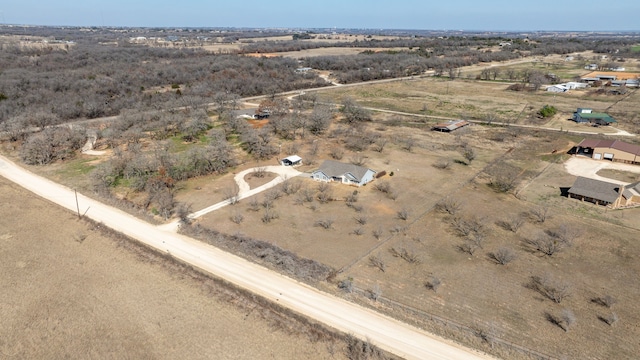 drone / aerial view with a rural view