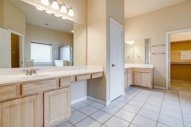 630 Celeste Ln, Burleson, TX 76028 - full bath with tile patterned floors, vanity, and baseboards