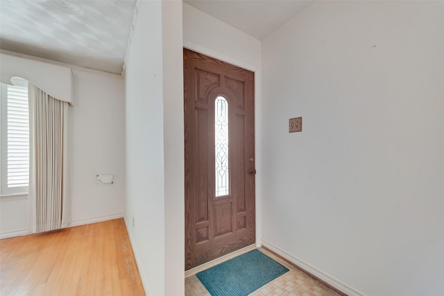 entryway featuring wood-type flooring