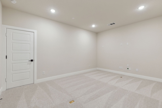 120 Bristol Ln, Azle, TX 76020 - spare room with light colored carpet and recessed lighting