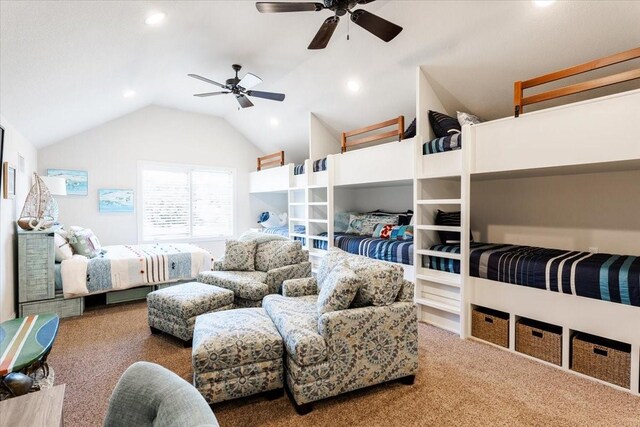 bedroom featuring dark wood-type flooring and ceiling fan