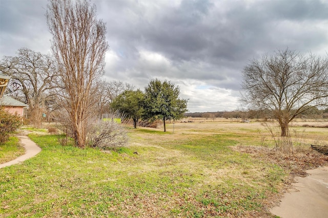 view of yard featuring a rural view