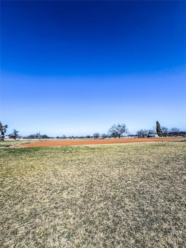 view of yard with a rural view