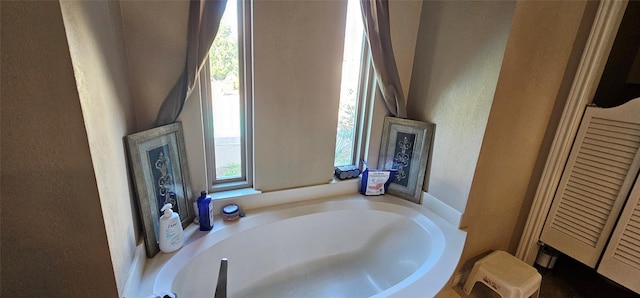 bathroom featuring a bathing tub