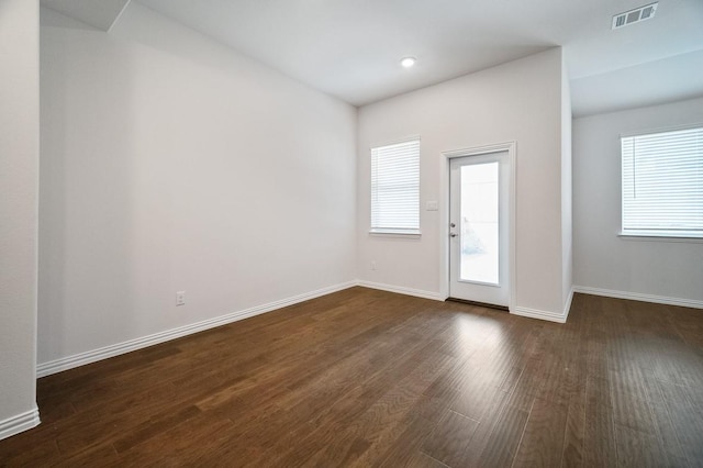 3244 Cross Shore Dr, Anna, TX 75409 - foyer with visible vents, plenty of natural light, dark wood-type flooring, and baseboards