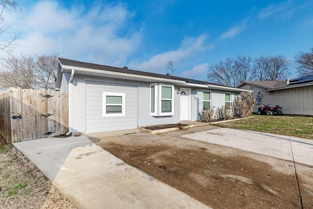 single story home with a patio area