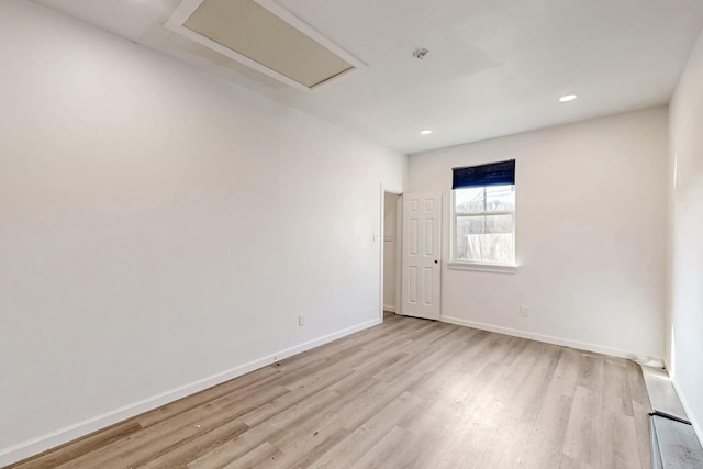 empty room featuring light hardwood / wood-style flooring