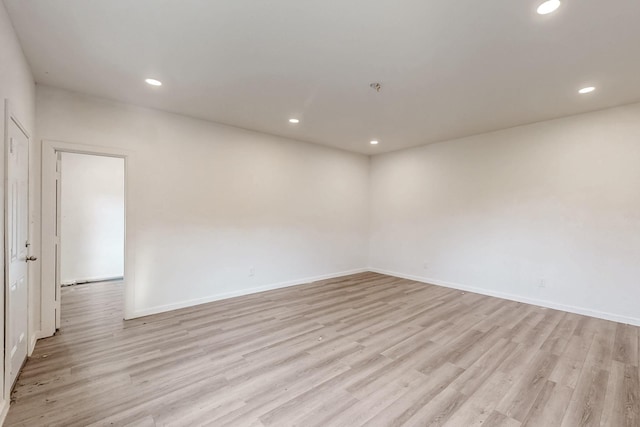 empty room featuring light wood-type flooring