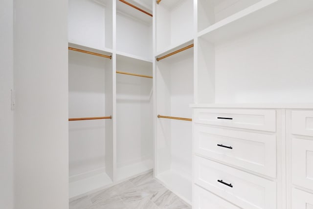 view of walk in closet