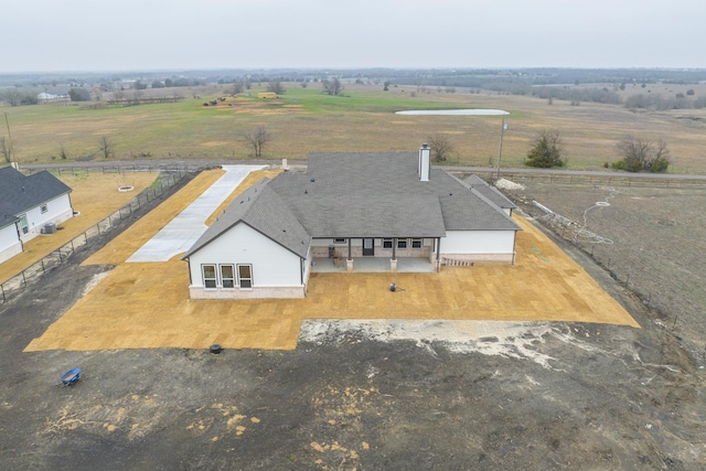 aerial view with a rural view