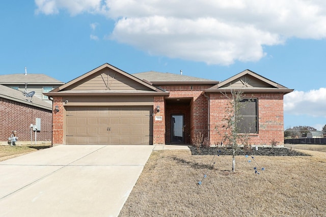 ranch-style home with a garage